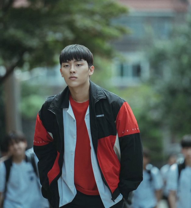 "Screenshot from Weak Hero Class 1 showing Su-ho heading to school, capturing his everyday routine before the dramatic events that would change everything. Source: Weak Hero Class 1, Wavve/Netflix"