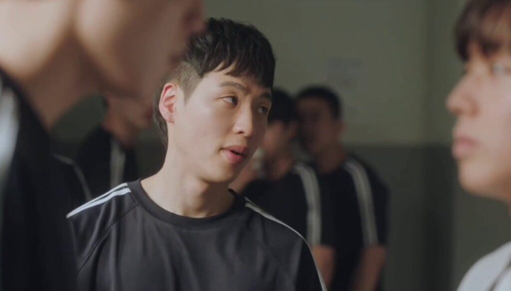 "Screenshot from Weak Hero Class 1 showing Yeong-bin's crew at the club. Source: Weak Hero Class 1, Wavve/Netflix"