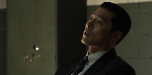 Tense moment between Baek Gi-tae and his brother Baek Gi-hyun (Woo Do-hwan) reflecting their ideological divide over the Vietnam War.